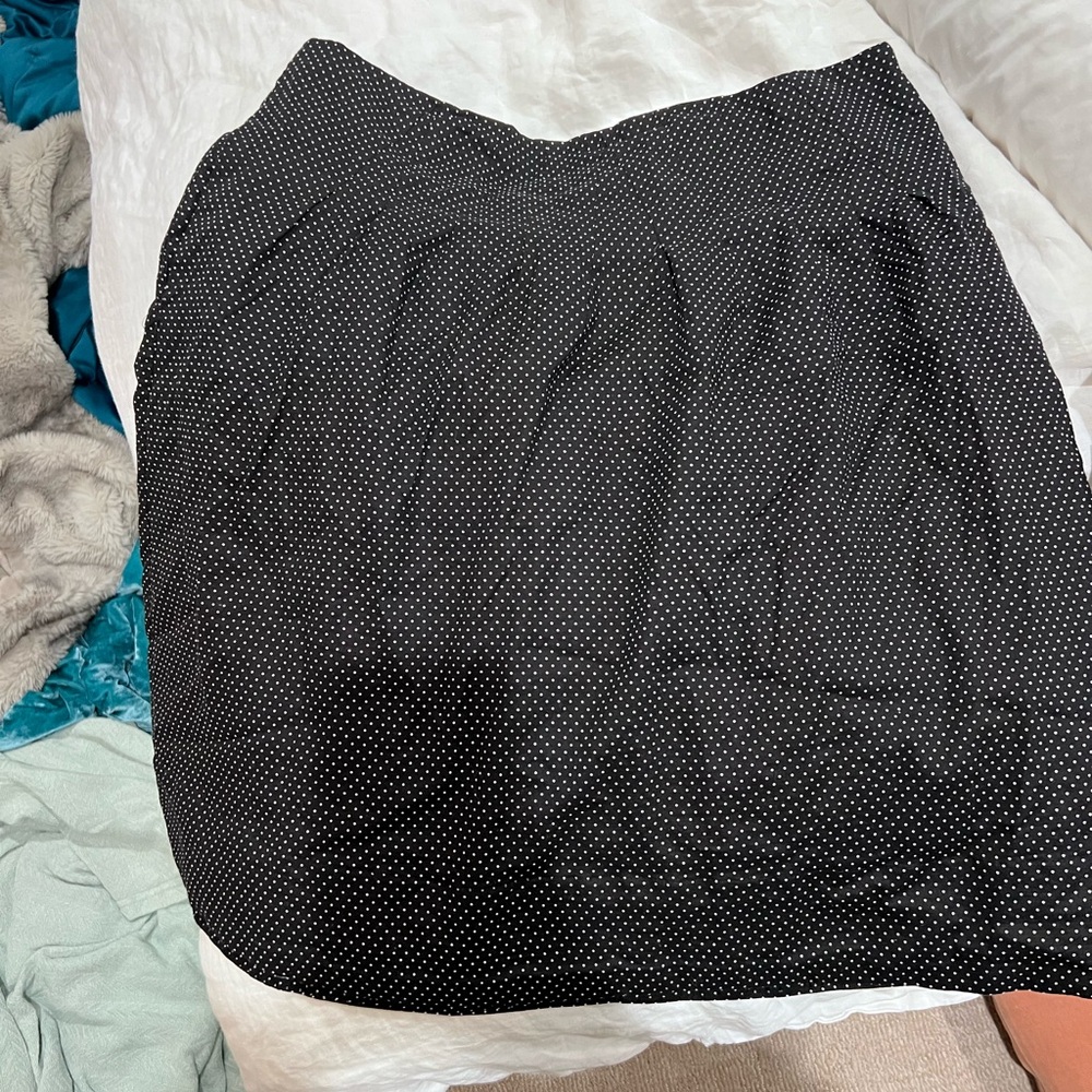 Downeast black and white polka dot skirt